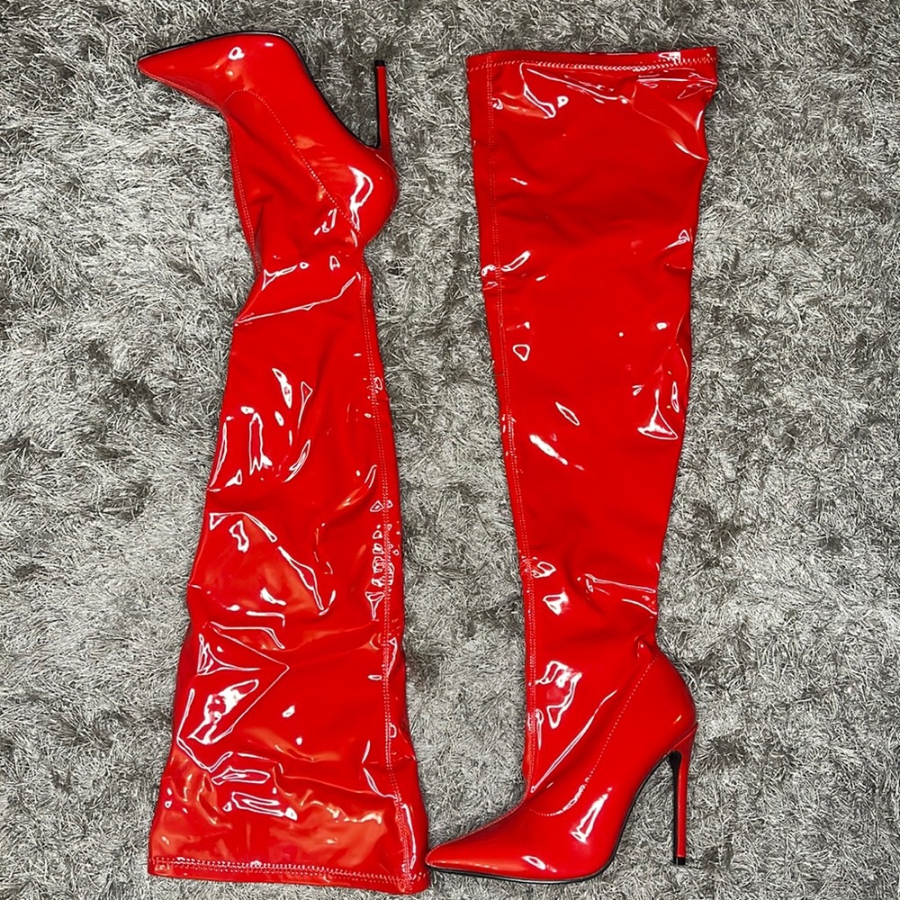 Red Thigh boots
